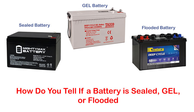 How do you tell if a battery is sealed, GEL, or flooded