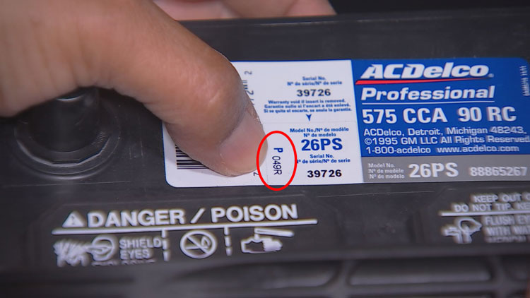Ac delco battery code reading process