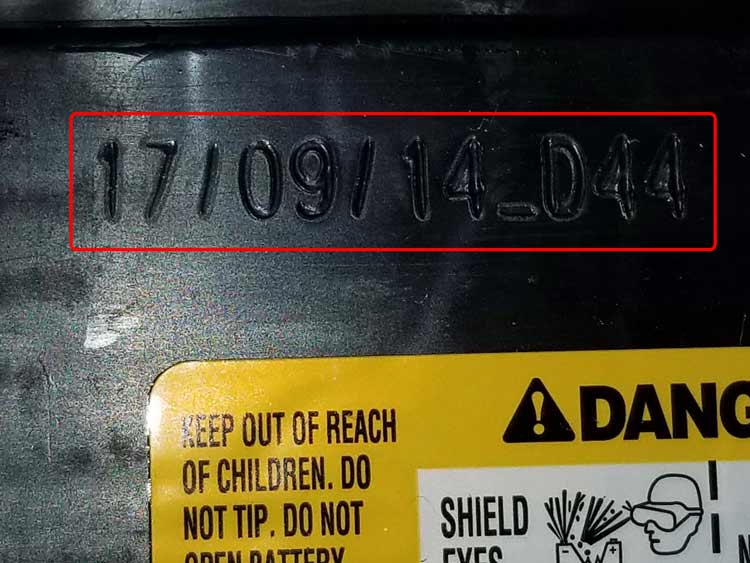 read the Acdelco battery date code