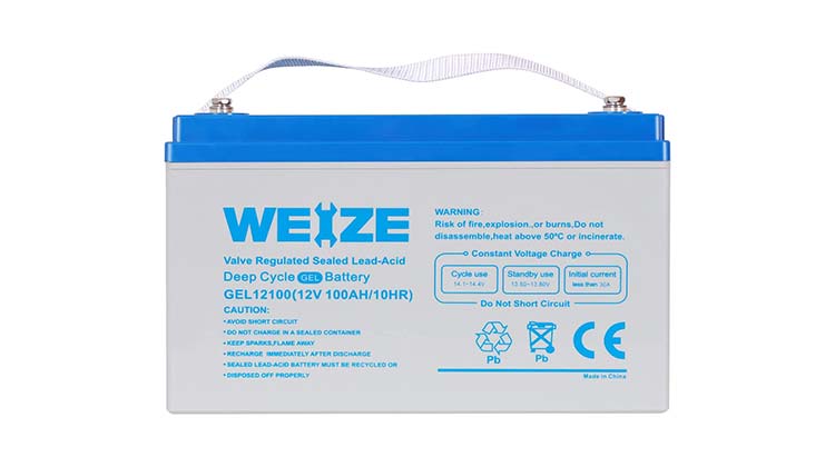 Weize 12V 100AH Pure Gel Deep Cycle Rechargeable Battery