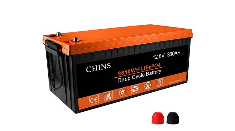 CHINS 12V 300Ah LiFePO4 Deep Cycle Battery