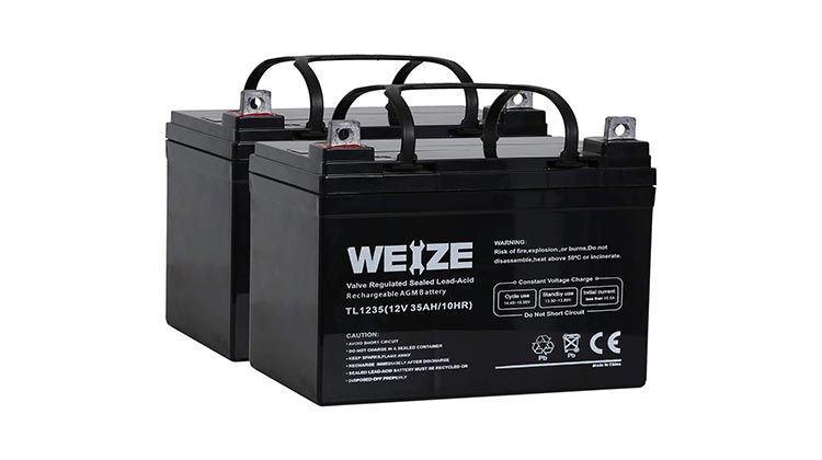 Weize 12V 35AH Deep Cycle Battery-2pack
