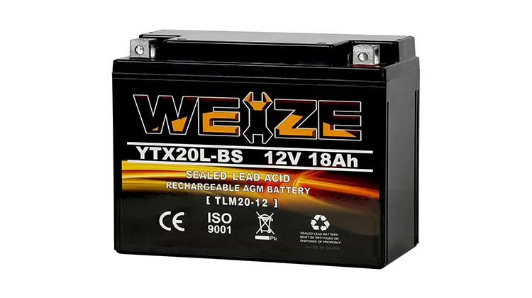 Weize YTX20L-BS High-Performance Power Sports